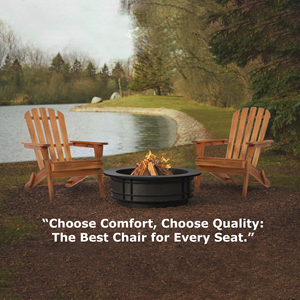 Adirondack <b>Chair</b> Outdoor <b>Garden</b> <b>Reclining</b> Wood Furniture Rustic Style Tapered Legs Manual Tilting Seat - Product Image 2