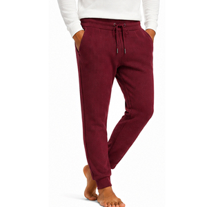 Pantalon de jogging texturé décontracté pour homme, coupe slim, en maille gaufrée épaisse, écologique et respirant, avec taille élastique et cordon de serrage - Product Image 6