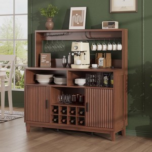 Étagère à épices en bois de manguier avec accents en laiton - Rangement de cuisine en gros - Product Image 3