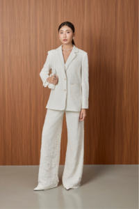 Nouvelle Collection Femme : Ensemble Blazer en Dentelle Florale LA ROSE - Élégant, Féminin et Formel (Blazer, Pantalon & Jupe) KS79 - Product Image 3