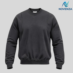 Sweat-shirts personnalisés en gros avec logo, épais, effet usé, coupe oversize, vierges à personnaliser - Product Image 3