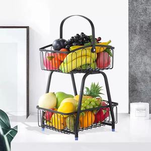 Assured quality black coated metal fruit <b>basket</b> keeps fruits separated, improving freshness and presentation - Product Image 1