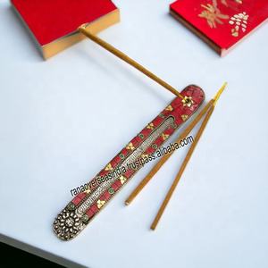 Soporte de barra de incienso de aluminio de primera calidad de lujo al por mayor, tapón de anís estrellado, recogedor de cenizas y aroma de océano, regalo de meditación - Product Image 2