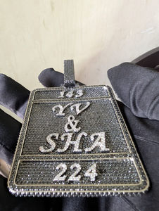 จี้ห้อยคอรูปทรงพิเศษประดับคริสตัลไรน์สโตน โลหะผสมชุบเงิน 143 YV & SHA 224 ของขวัญเครื่องประดับฮิปฮอปสำหรับทุกเพศ - Product Image 2