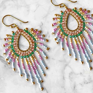 Expert Polishing Beaded Earrings Skilled Handcraft Beaded Earrings Solid Color Beaded Earrings Custom Factory Wholesale Use Bead - Product Image 2