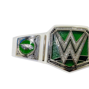 Cinturón de Campeón Mundial de Peso Pesado de la WWE, Diseño Verde y Plateado con el Logotipo de los Philadelphia Eagles, Calidad Premium - Product Image 4