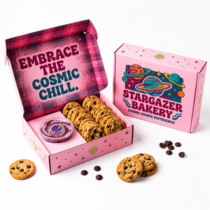 Pink Eco-Friendly Disposable Food Grade Biodegradable Pastry <b>Boxes</b> for Biscuit Donut Bakery Packaging with Custom Logo - Product Image 2