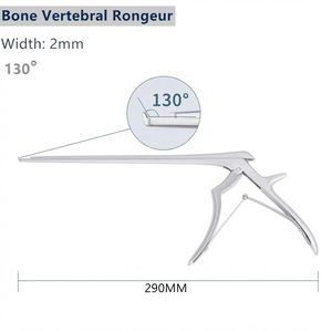 Rongeur vertébral 290 mm, largeur 4 mm, angle 90 degrés, instrument orthopédique manuel pour chirurgie de la colonne vertébrale - Product Image 3