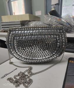 Handmade Designer <b>silver</b> Brass <b>Clutch</b> Exclusive Ladies Evening <b>Bag</b> for Special Occasions for Bridal Use from f s international - Product Image 4