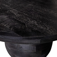 Modern Oval Rustic Black Solid Mango Wood Coffee Table French Design Handmade Durable & Easy to Clean Living Room Furniture