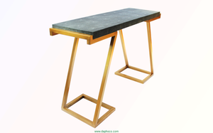 Maria Luxury Antique Shagreen Console Table Custom Size Shagreen Leather Serving <b>Tray</b> Brass Iron MDF Ancient Decorative Home - Product Image 4