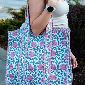 Sac fourre-tout en toile de coton de grande capacité, nouveau style, sac à bandoulière tendance pour femme, pour le shopping, les voyages, la plage - Product Image 3