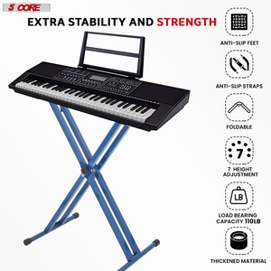 5 Core Keyboard <b>Stand</b> Dual X Shape Adjustable Foldable Portable Key Board DJ <b>Controller</b> <b>Stands</b> - Product Image 5