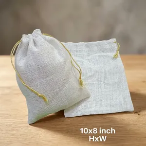 High Quality Jute Potli <b>Gift</b> <b>Bag</b> 10x8 Inch Handmade Natural Fiber Reusable Pouch with Drawstring Closure for <b>Weddings</b> Parties - Product Image 1