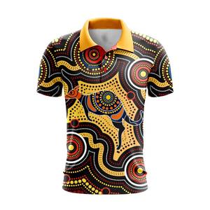 เสื้อกอล์ฟผู้ชายคอปกแข็ง แขนสั้น ผ้าฟลีซระบายอากาศ พิมพ์ลายดิจิตอลด้านหน้า พร้อมโลโก้แบบกำหนดเอง - Product Image 3