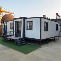 Casa Contenedor de Acero Prefabricada y Expandible de Lujo de 20/30/40 Pies con Baño y Cocina para Aplicación en Villas