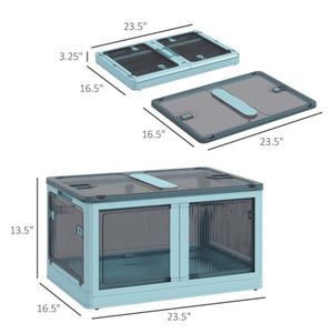 Blue Collapsible Laundry Bins for Storage Product Category - Product Image 1