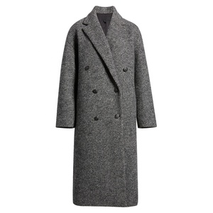 Customized <b>Women's</b> <b>Wool</b> Trench <b>Coat</b> <b>Double</b> <b>Breasted</b> Long Solid Color Full Sleeve Winter Outerwear Keep Warm - Product Image 3