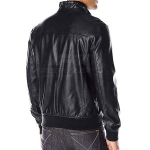 Factory Direct Sale Wholesale Rate Men's Casual <b>Winter</b> <b>Leather</b> <b>Jacket</b> with Stand Collar Zipper Closure Lightweight OEM Service - Product Image 6