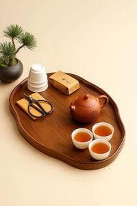 Plateau de service en bois artisanal pour cuisine, salon, bureau, comptoirs, surface lisse et polie, design moderne pour la vaisselle - Product Image 2
