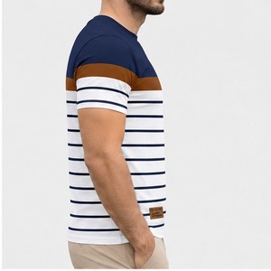T-shirt Homme 240 GSM 100% Coton Jersey Col Mock Rib Coupe Oversize Épaules Tombantes Grande Taille Respirant Streetwear Grammage Lourd Uni - Product Image 4
