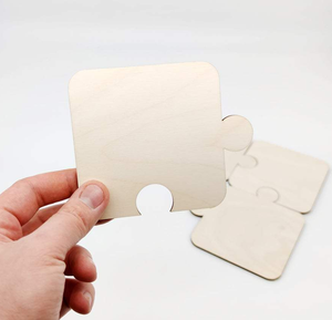 Puzzle en bois de haute qualité pour sous-verre, personnalisable, vente chaude - Product Image 2