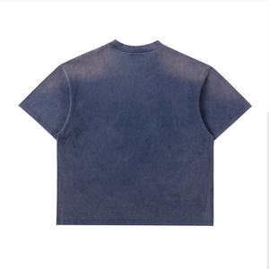 High Quality Acid Washed <b>T</b>-<b>Shirts</b> For Men Custom Logo Pakistan Solid Pattern 180 Grams Fabric Weight Long Length <b>Vintage</b> <b>T</b>-<b>shirt</b> - Product Image 3