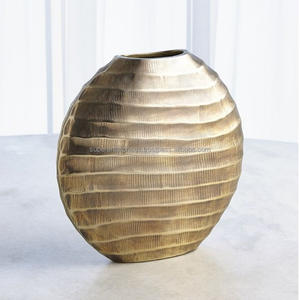 แจกันและกระถางโลหะทองเหลืองตกแต่งบนโต๊ะสำหรับงานแต่งงานกระถางต้นไม้และแจกันหรูหราสำหรับตกแต่งโต๊ะร้านอาหาร - Product Image 2