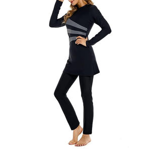 Traje de Baño Burkini Musulmán Modesto de 2 Piezas para Mujer, Corte Alto, Material Spandex/Poliéster, Logotipo Frontal, Transpirable - Product Image 3