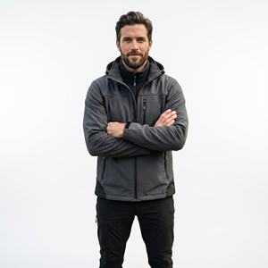 เสื้อแจ็คเก็ตซอฟต์เชลล์ผู้ชายแบบขายส่ง เสื้อแจ็คเก็ตซอฟต์เชลล์แบบยุทธวิธี เสื้อแจ็คเก็ตซอฟต์เชลล์ฤดูหนาวแบบมาตรฐานที่สามารถปรับแต่งได้ เสื้อแจ็คเก็ตซอฟต์เชลล์แบบเรียบ - Product Image 5