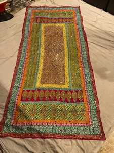 Custom Mirror Work Embroidered <b>Shawl</b> Beautiful Silk <b>Shawls</b> Ethnic Wear Fashion Bridal Ethnic <b>Shawls</b> Ready to Ship for Women - Product Image 2