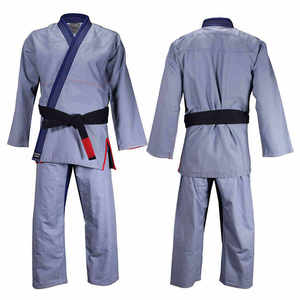 Kimono de Judo en Coton Tissé Bleu Perle 100% pour Adultes et Tenue d'Entraînement d'Arts Martiaux, Vêtement de Combat Karaté/Taekwondo avec Logo Personnalisé - Product Image 5