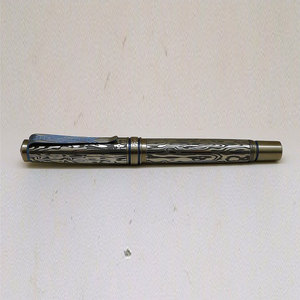 Stylo d'écriture en acier Damas, motif luxueux, outil d'écriture de bureau en acier, pour usage exécutif, stylo exclusif en acier Damas - Product Image 1