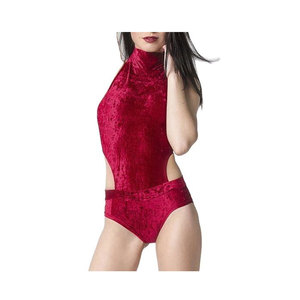 Traje de una pieza sexy para mujer, transpirable, ligero, reflectante, con letras, corte alto, sin mangas, para discoteca, venta al por mayor - Product Image 3