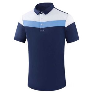 Men's Color Blocked <b>Polo</b> Shirt Short Sleeve Regular Fit Breathable Knitted 100% Polyester Casual Style Blue <b>White</b> Light Blue - Product Image 1