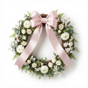 Cinta de Satén Rosa Azulado de 25mm de Una Sola Cara, 5 Rollos x 8 Metros, para Decoración de Baby Shower, Telones de Fondo para Fiestas, Guirnaldas de Globos - Product Image 2