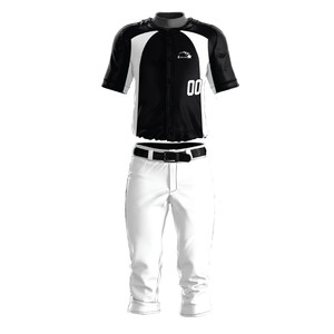 Uniforme de Béisbol de Poliéster Transpirable de Alta Calidad Hecho a Medida con Mangas Cortas en Color Personalizado - Product Image 1