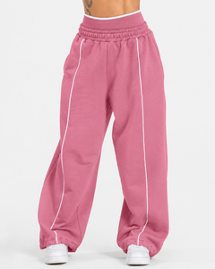 OEM <b>Women's</b> Contrastline Full Zip Tracksuit Two Piece Casual Outfit Relaxed <b>Jacket</b> And Wide Leg Pants Matching Apparel Set - Product Image 5