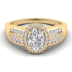 REYES High Quality 925 Sterling Silver Oval Cut 1.74Ct Moissanite Engagement Ring Luxury Wedding Party Wear Jewelry for Her - Product Image 1