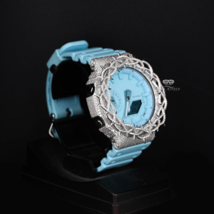 Luxury Iced Out Moissanite Diamond Watch Ice Blue Dial Silicon Strap Waterproof Sport Hip Hop Mens Custom Everyday WristWatch - Product Image 2