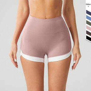 Shorts de course pour femmes, taille haute, effet froncé aux fesses, compressifs, respirants, sans coutures, coupe ajustée, disponibles du S au XL, vente en gros - Product Image 4