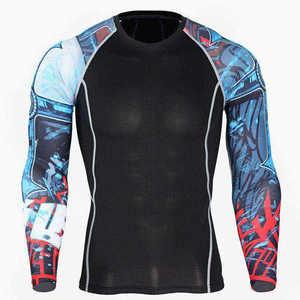 Premium Quality Gym Fitness Wear <b>Compression</b> <b>Shirts</b> <b>Men</b> Base Layer Long Sleeve Quick Dry Breathable Friendly Polyester - Product Image 4