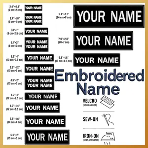 Embroidered Name Tag – Custom Name <b>Patch</b> | Tactical <b>Patch</b> for Iron-<b>On</b>, <b>Sew</b>-<b>On</b> & Velcro <b>Patch</b> for Uniforms - Product Image 6