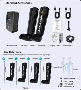 Masseur de compression professionnel pour les jambes, rechargeable par USB, batterie au lithium, contrôle de la minuterie, haute qualité, CE, OEM, ODM, AS ALL STAR - Product Image 2