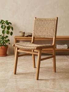 Solid Teak Outdoor Dining <b>Chair</b> Manufacturer Woven Rope Hospitality Furniture Custom Bulk Export Supply from Indonesia - Product Image 1