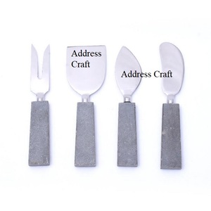 <b>Cheese</b> <b>Knife</b> <b>Set</b> With Terrazzo Handle Stainless Steel Blades Durable Spreader Heart <b>Knife</b> Spatulas Fork Home Hotel Tableware - Product Image 3