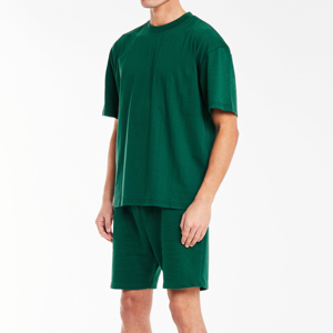 Conjuntos de Verano de Algodón para Hombre, Camiseta y Pantalones Cortos para Correr, Conjunto de Dos Piezas, Transpirable, Ligero, Manga Corta, Ropa Deportiva Informal - Product Image 3