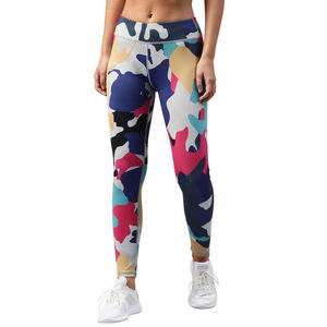 กางเกงเลกกิ้งโยคะฟิตเนสสำหรับผู้หญิง-ต้านเชื้อแบคทีเรีย แห้งเร็ว ระบายอากาศได้ดี สีสันตามสั่ง โพลีเอสเตอร์ผสมสแปนเด็กซ์ พิมพ์ลายแบบซับลิเมชั่น - Product Image 3