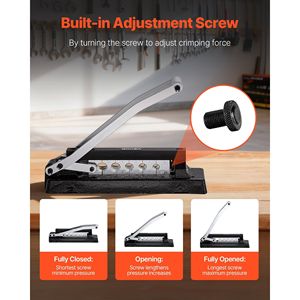 Crimpatrice per Tubi Standard Professionale per Impieghi Gravosi con 100 Ferrule (0.593" 0.625" ID) e Piegatubi da 0.44"-0.63" - Product Image 4