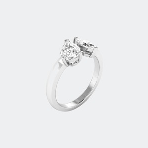 Bague de luxe multi-formes en diamant de laboratoire pour femme, or 14 carats, certifiée IGI, 1,30 carat total, taille brillant, couleur EF, pureté VS VVS, bijou de fiançailles - Product Image 5